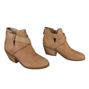 Eileen Fisher Ankle Boot 7 Women Derby Earth Leather Strappy coastalcowgirl 2.5"